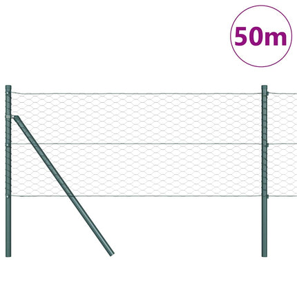 Udendørs sekskantet hegnsfastgørelse 50 x 0,6 m PVC-belagt stål