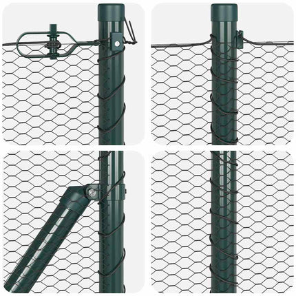 Udendørs sekskantet hegnsfastgørelse 50 x 0,8 m PVC-belagt stål