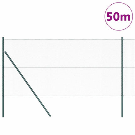 Udendørs sekskantet hegnsfastgørelse 50 x 1,4 m PVC-belagt stål
