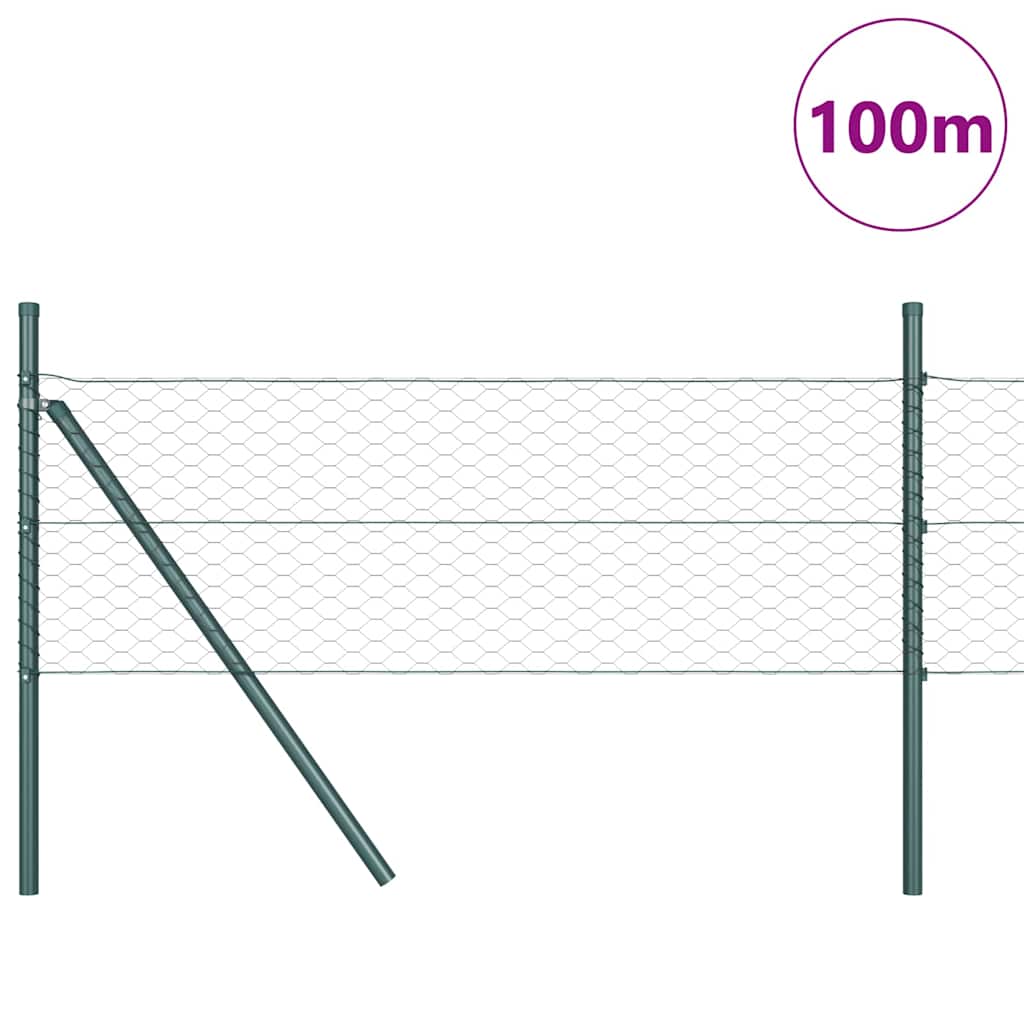Grundfikseret svejset trådgærde 100 x 0,5 m (B x H)