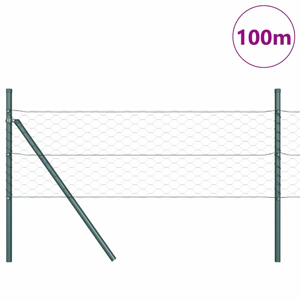 Grundfikseret svejset trådgærde 100 x 0,5 m (B x H)