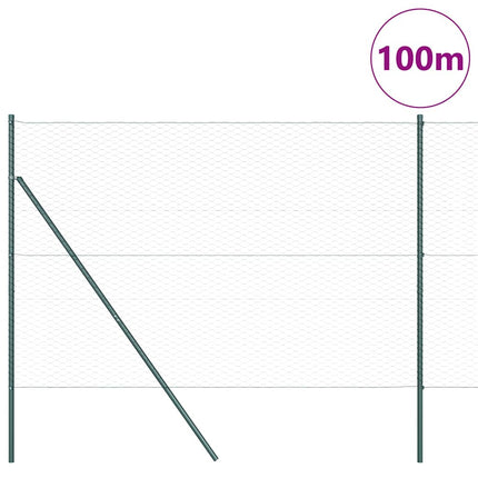 Hexagonal hegnsgrundfiks 100 x 1,5 m PVC-belagt stål Grå Mesh