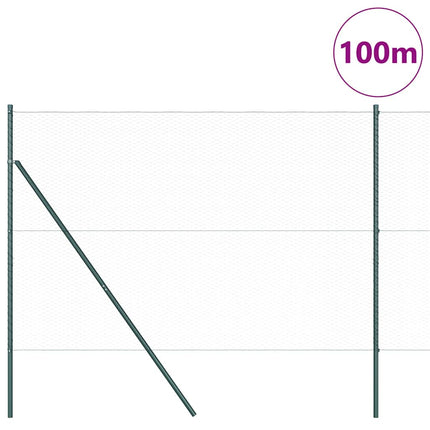 Hexagonal hegnsgrundfiks 100 x 1,6 m PVC-belagt stål Grå Mesh