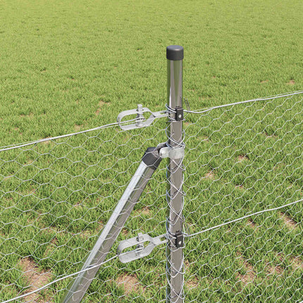 Udendørs sekskantet hegnsfastgørelse 10 x 0,5 m Sølv Mesh