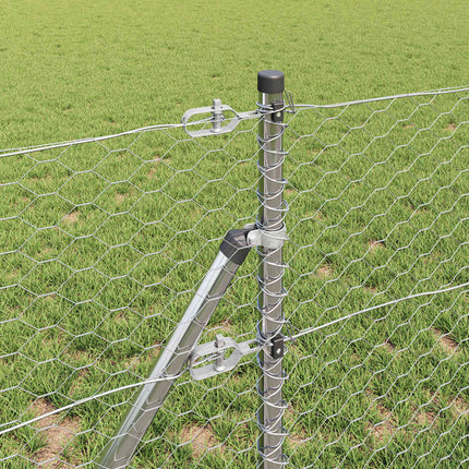 Udendørs sekskantet hegnsfastgørelse 10 x 0,6 m Sølv Mesh