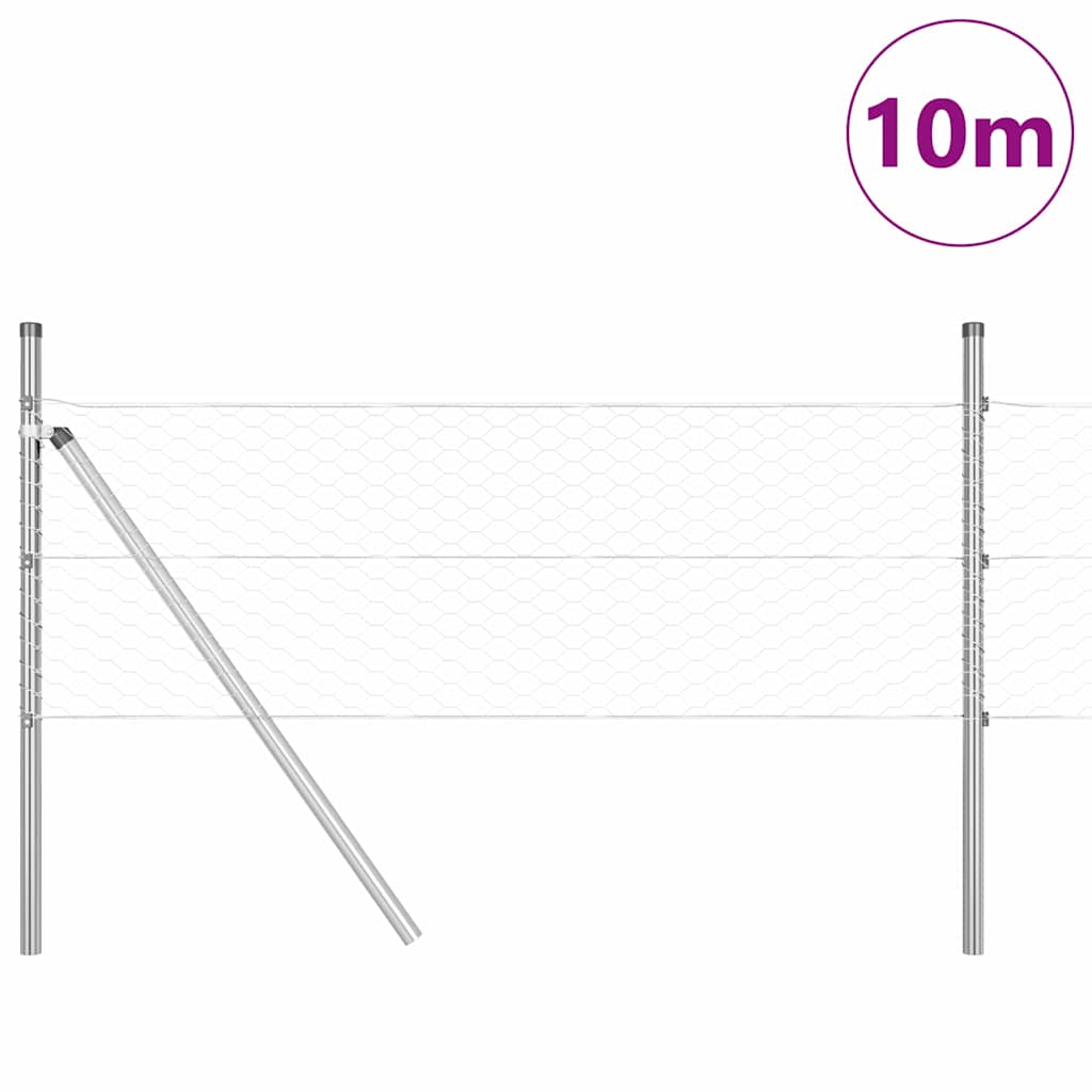 Grundfikseret svejset trådgærde 10 x 0,8 m (B x H)