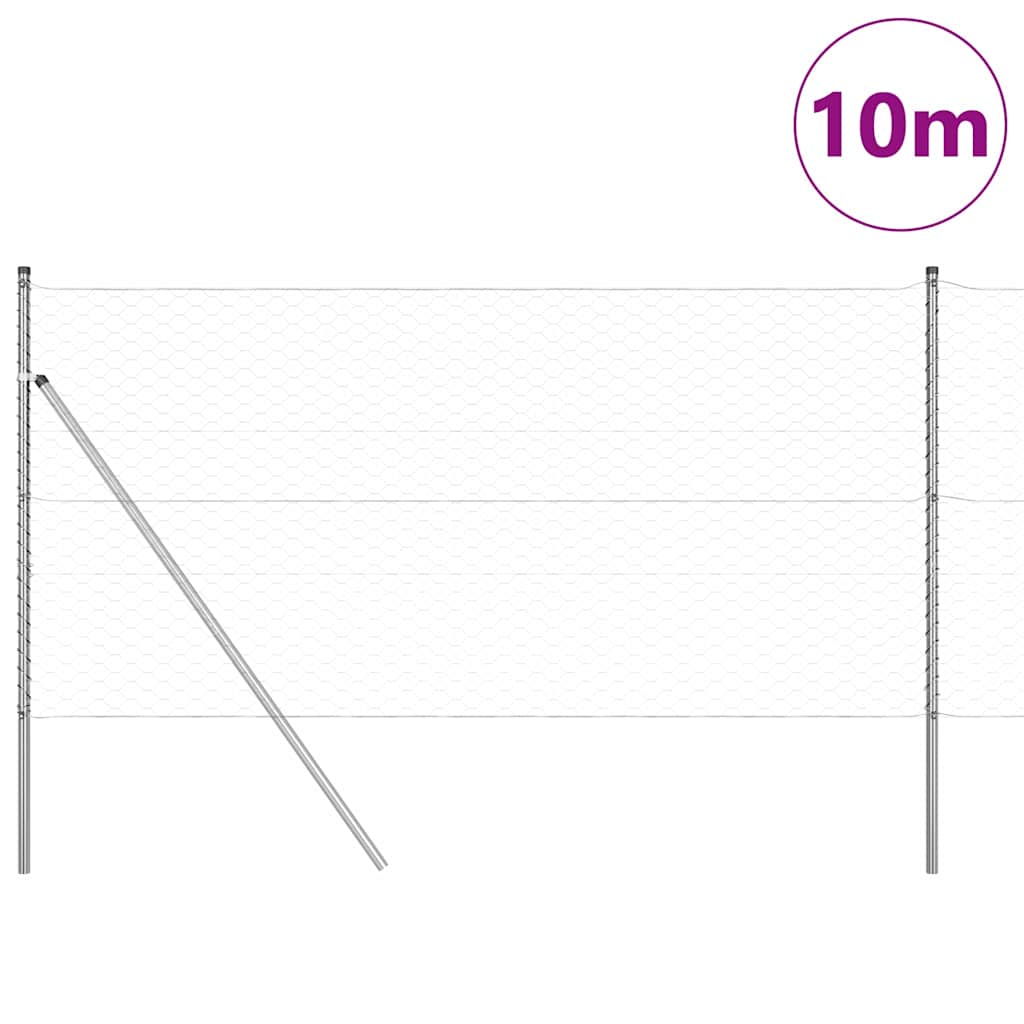 Grundfikseret svejset trådgærde 10 x 1 m (B x H)