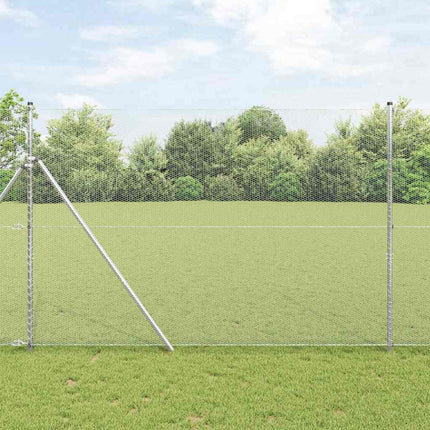 Udendørs sekskantet hegnsfastgørelse 10 x 1,5 m Sølv Mesh
