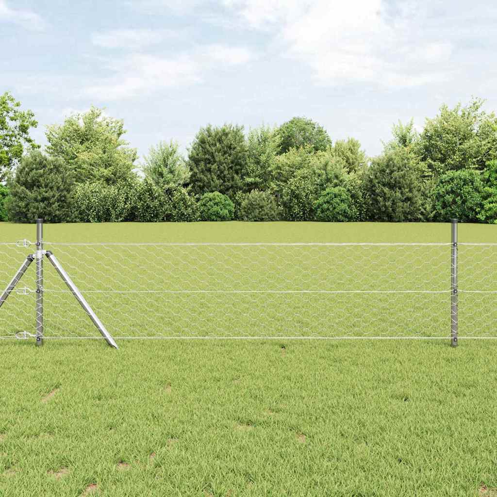 Grundfikseret svejset trådgærde 25 x 0,4 m (B x H)