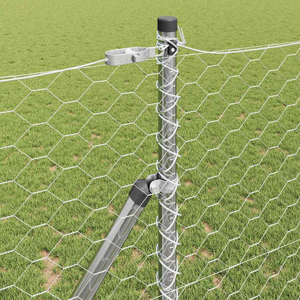 Udendørs sekskantet hegnsfastgørelse 25 x 1,2 m Sølv Mesh