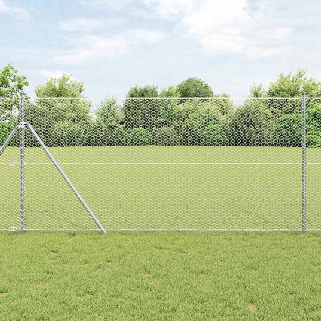 Grundfikseret svejset trådgærde 25 x 1,4 m (B x H)