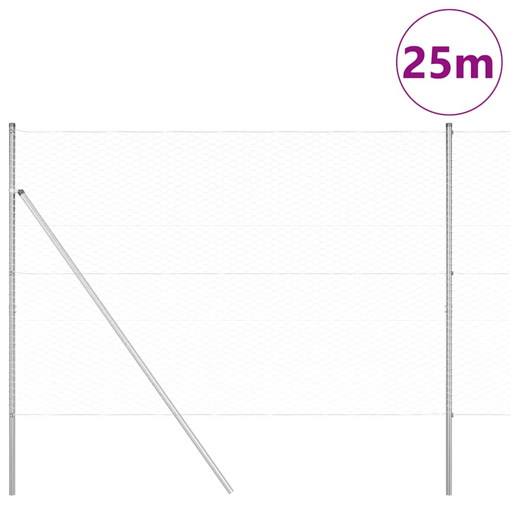 Grundfikseret svejset trådgærde 25 x 1,5 m (B x H)