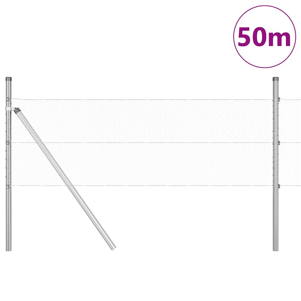 Grundfikseret svejset trådgærde 50 x 0,6 m (B x H)