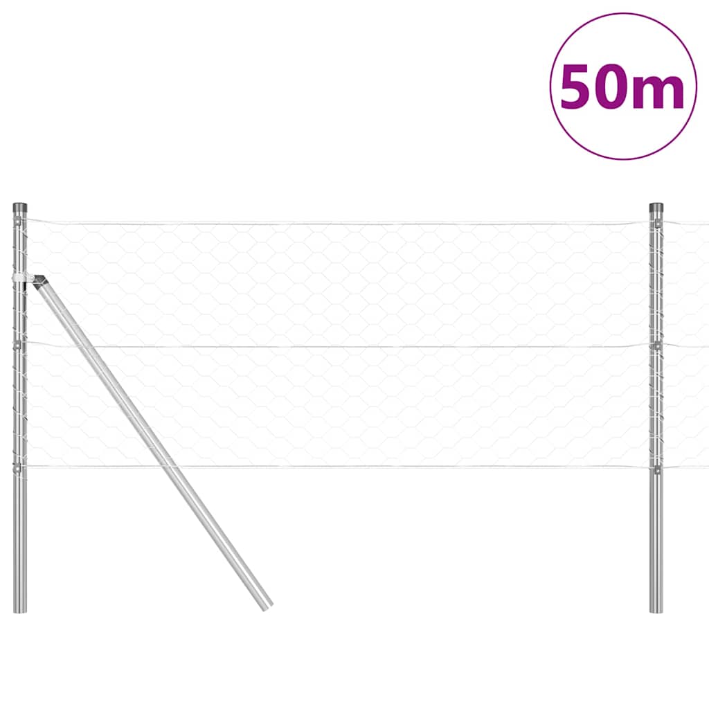 Grundfikseret svejset trådgærde 50 x 0,6 m (B x H)