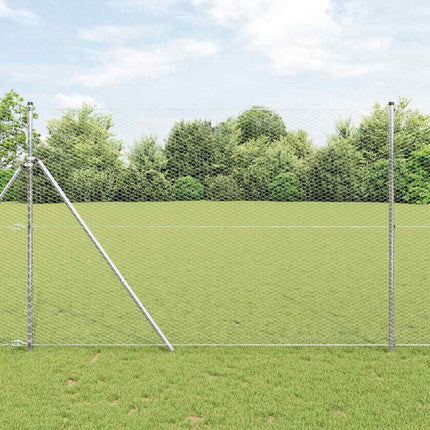Udendørs sekskantet hegnsfastgørelse 50 x 1,6 m Sølv Mesh