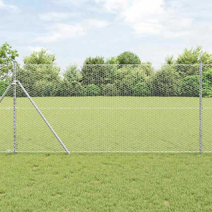 Udendørs sekskantet hegnsfastgørelse 100 x 1,4 m Sølv Mesh