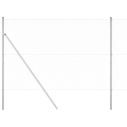 Udendørs sekskantet hegnsfastgørelse 100 x 1,5 m Sølv Mesh