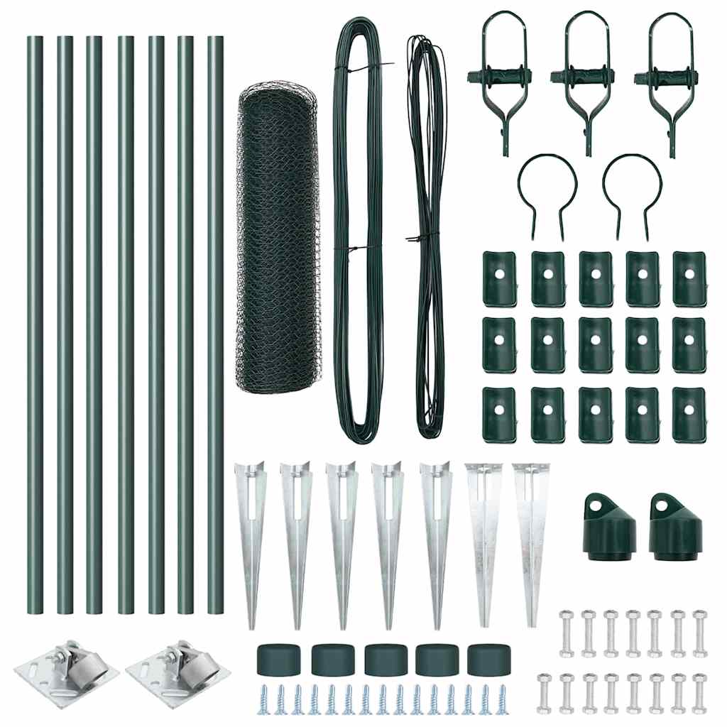 Svejset trådhegn med spidser 10 x 0,4 m (B x H) PVC-belagt stål