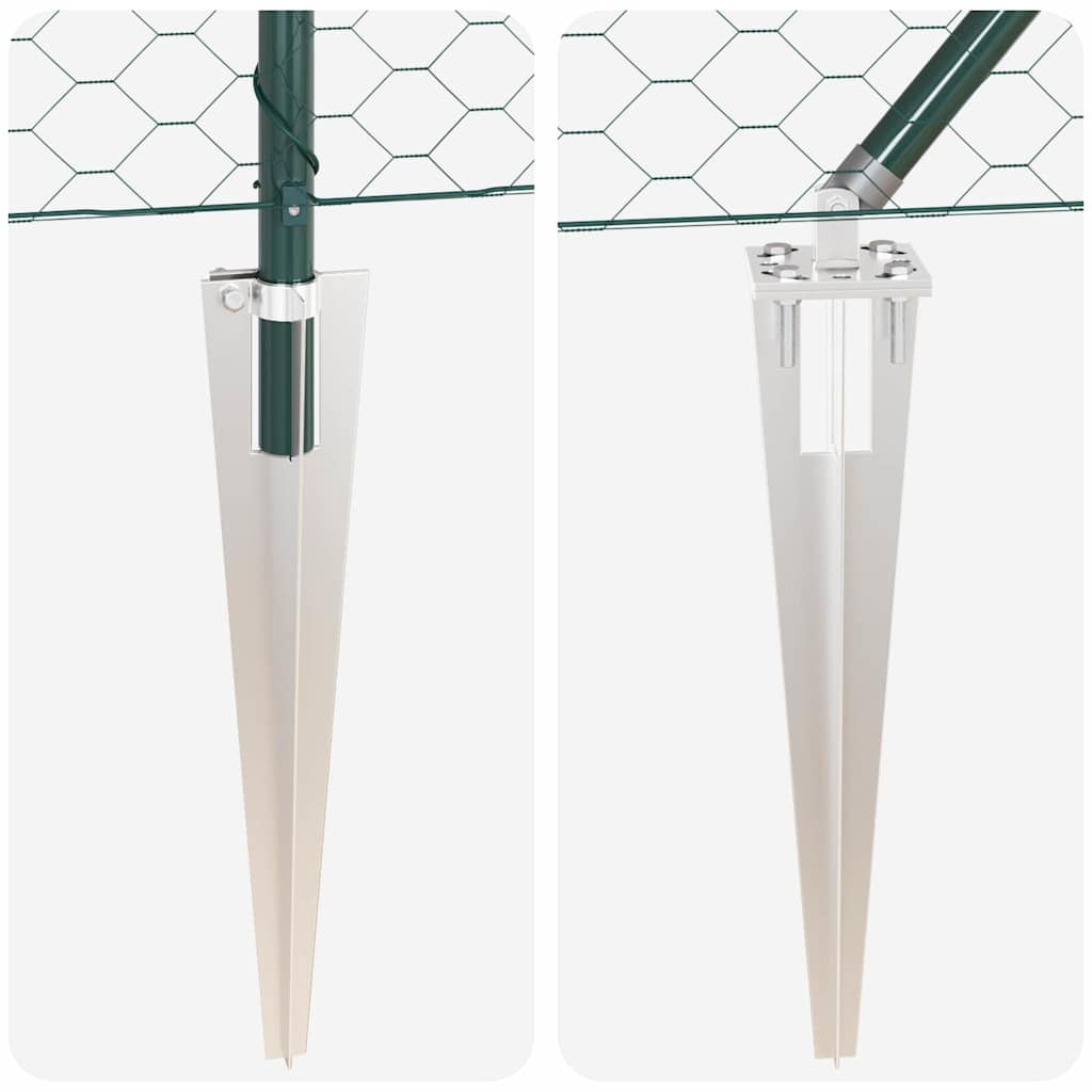 Svejset trådhegn med spidser 10 x 0,4 m (B x H) PVC-belagt stål