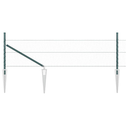 Udendørs sekskantet hegn med stolpe 10 x 0,5 m PVC-belagt stål