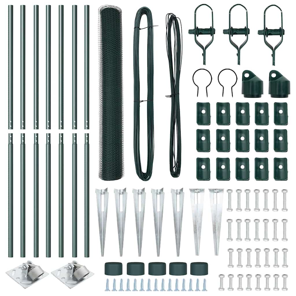 Svejset trådhegn med spidser 10 x 1,4 m (B x H) PVC-belagt stål