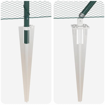 Udendørs sekskantet hegn med stolpe 10 x 1,5 m PVC-belagt stål