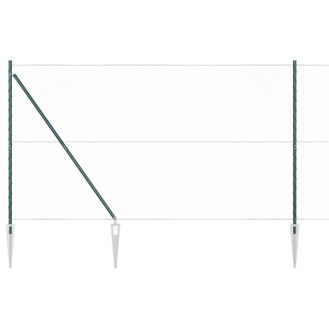 Udendørs sekskantet hegn med stolpe 10 x 1,5 m PVC-belagt stål