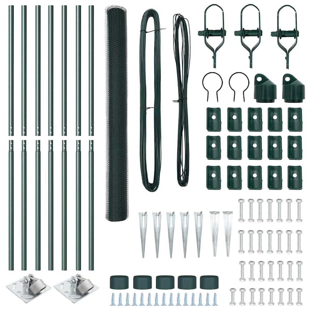 Svejset trådhegn med spidser 10 x 1,6 m (B x H) PVC-belagt stål