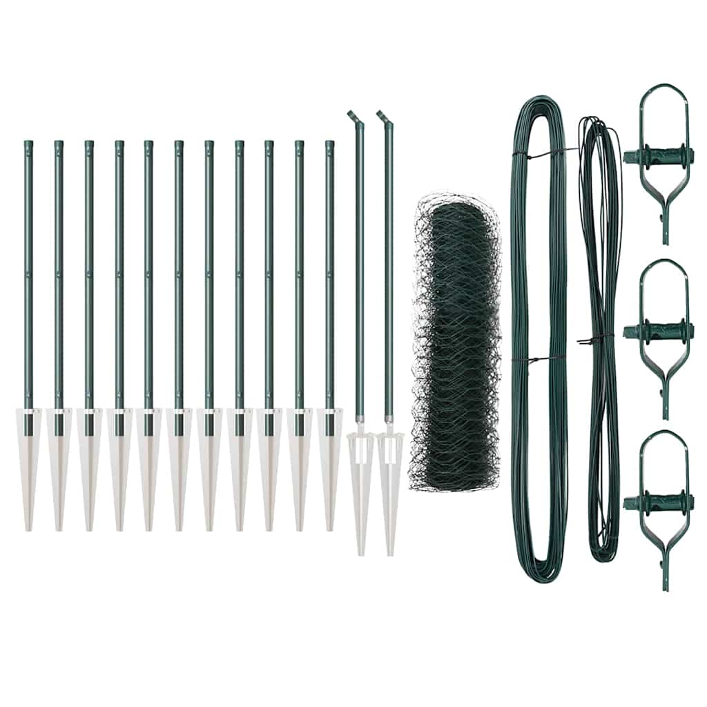 Svejset trådhegn med spidser 25 x 0,6 m (B x H) PVC-belagt stål
