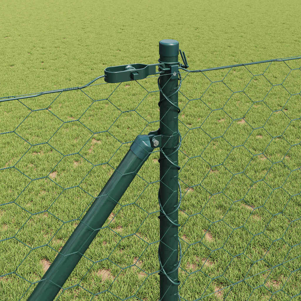 Svejset trådhegn med spidser 25 x 1 m (B x H) PVC-belagt stål