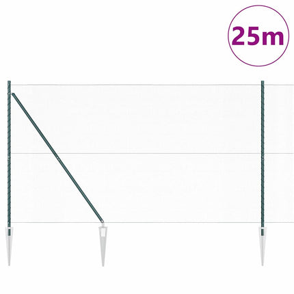 Udendørs sekskantet hegn med stolpe 25 x 1,5 m PVC-belagt stål