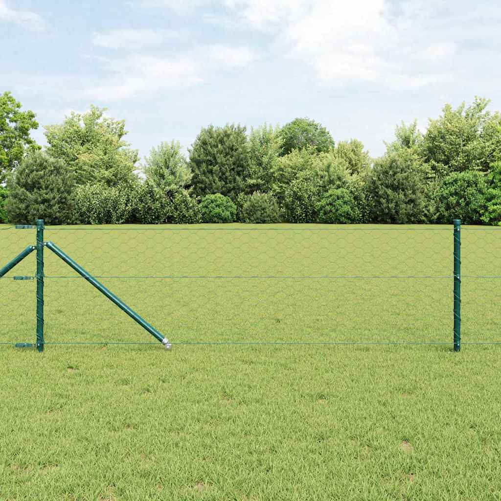 Svejset trådhegn med spidser 50 x 0,6 m (B x H) PVC-belagt stål