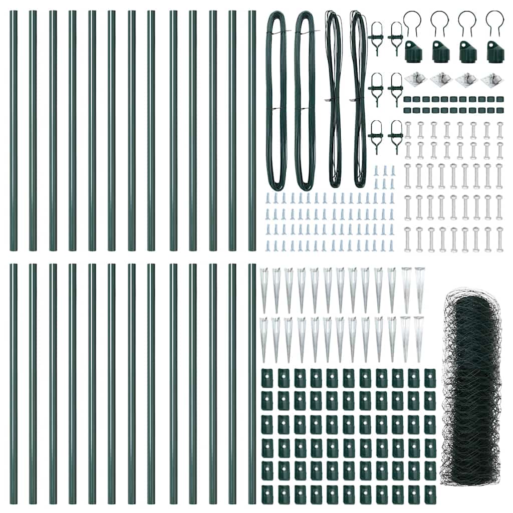 Svejset trådhegn med spidser 50 x 0,6 m (B x H) PVC-belagt stål