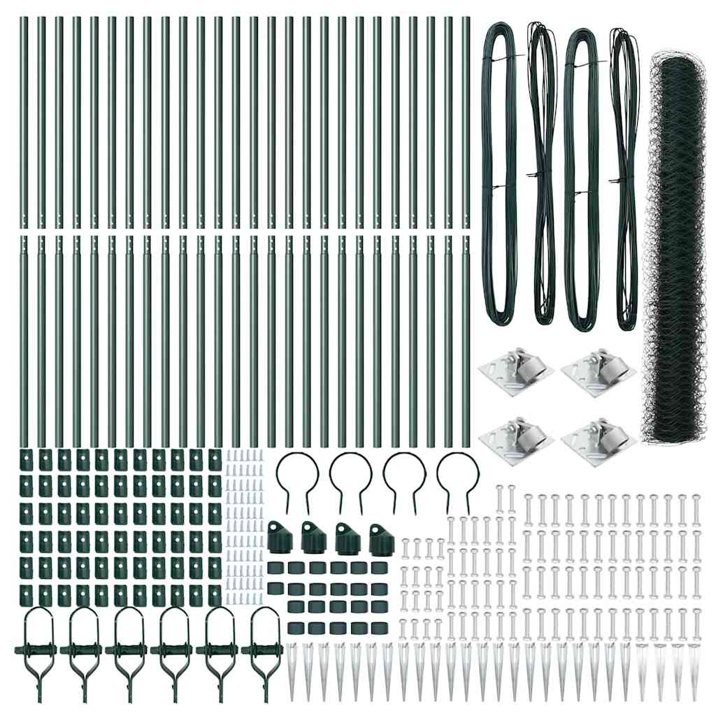 Svejset trådhegn med spidser 50 x 1,4 m (B x H) PVC-belagt stål