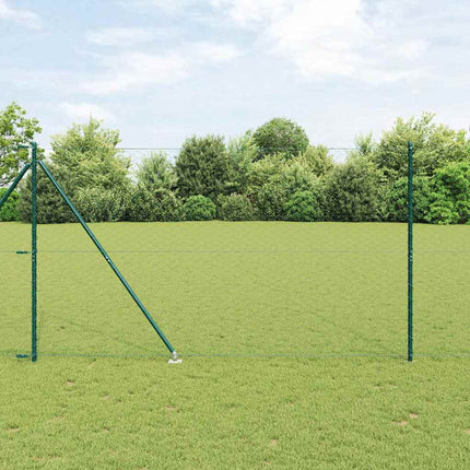 Udendørs sekskantet hegn med stolpe 50 x 1,5 m PVC-belagt stål