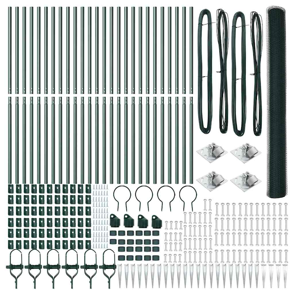 Svejset trådhegn med spidser 50 x 1,6 m (B x H) PVC-belagt stål