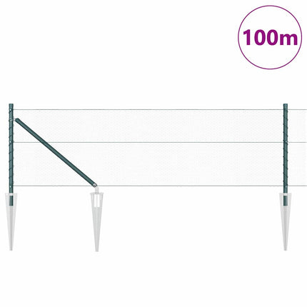 Udendørs sekskantet hegn med stolpe 100 x 0,6 m PVC-belagt stål