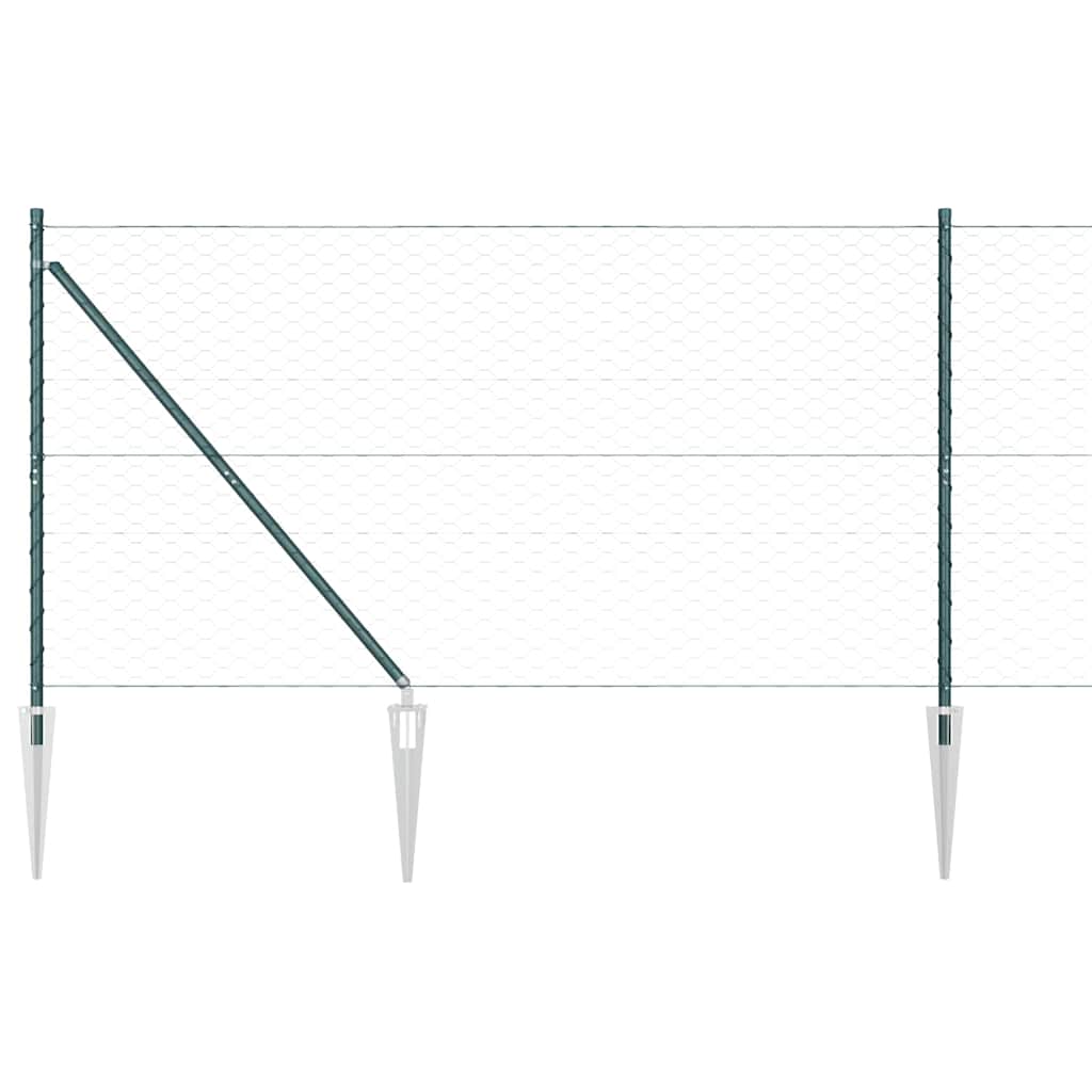 Svejset trådhegn med spidser 100 x 1,2 m (B x H)