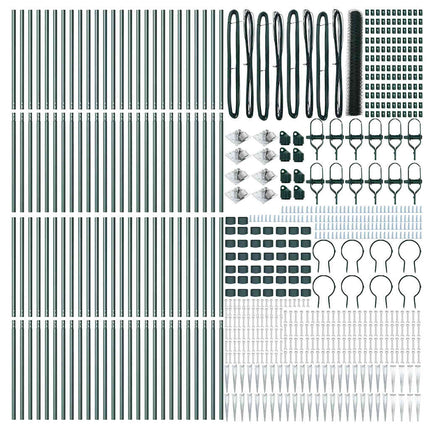 Udendørs sekskantet hegn med stolpe 100 x 1,4 m PVC-belagt stål