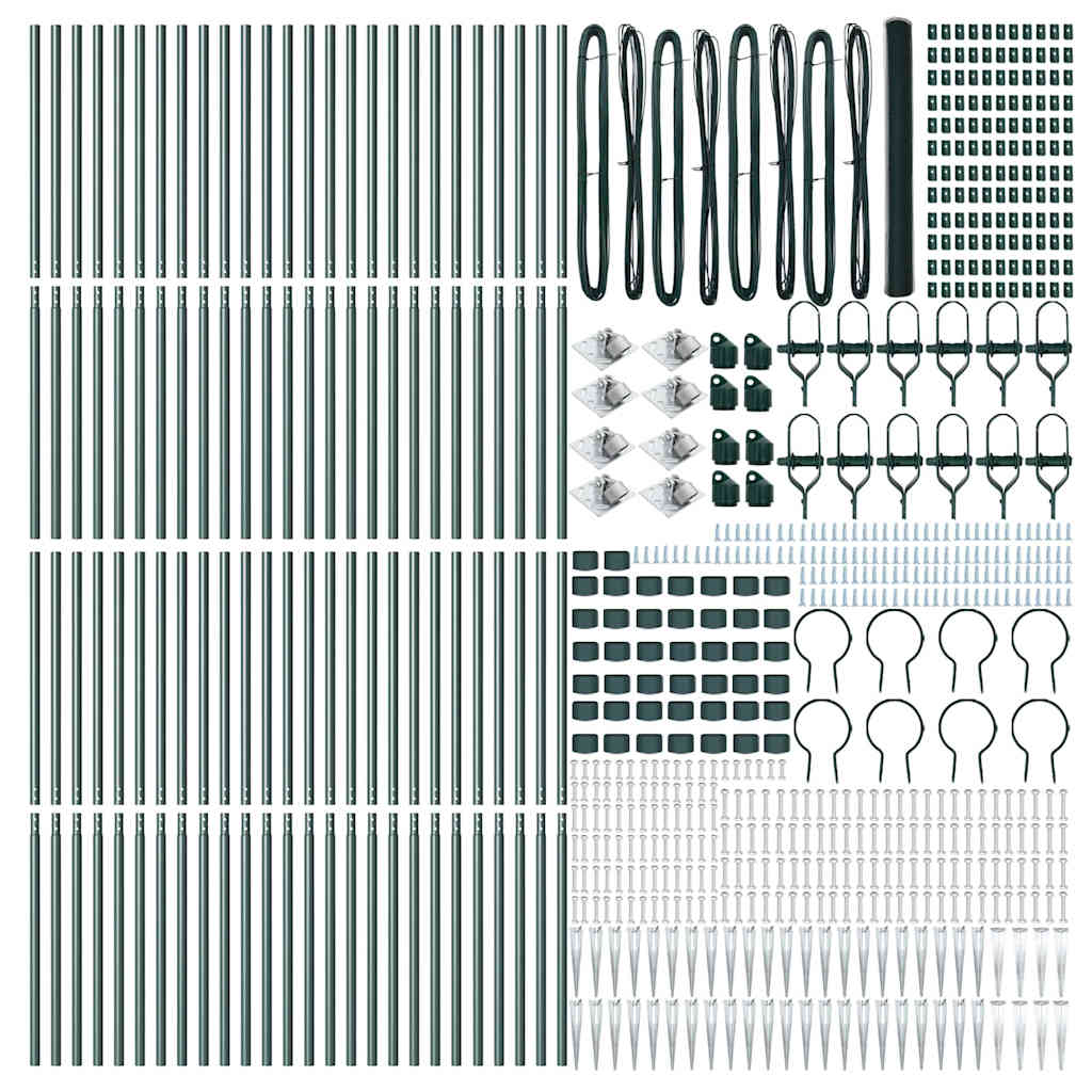 Svejset trådhegn med spidser 100 x 1,6 m (B x H)