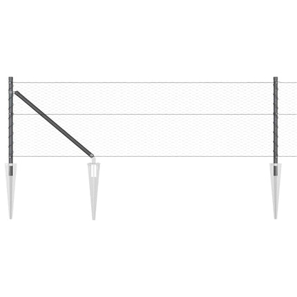 Udendørs sekskantet hegn med stolpe 10 x 0,6 m PVC-belagt stål