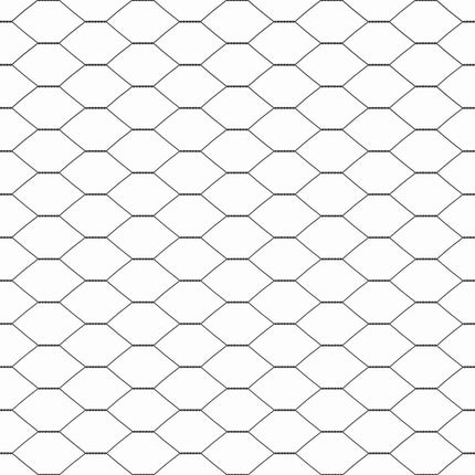 Sekskantet hegn med stolpe 25 x 0,8 m PVC-belagt stål Grå Mesh