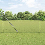 Svejset trådhegn med spidser 25 x 1,2 m (B x H) PVC-belagt stål
