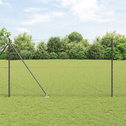 Udendørs sekskantet hegn med stolpe 25 x 1,5 m PVC-belagt stål