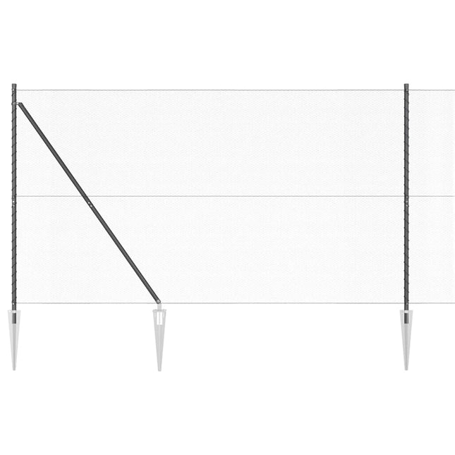 Udendørs sekskantet hegn med stolpe 25 x 1,6 m PVC-belagt stål