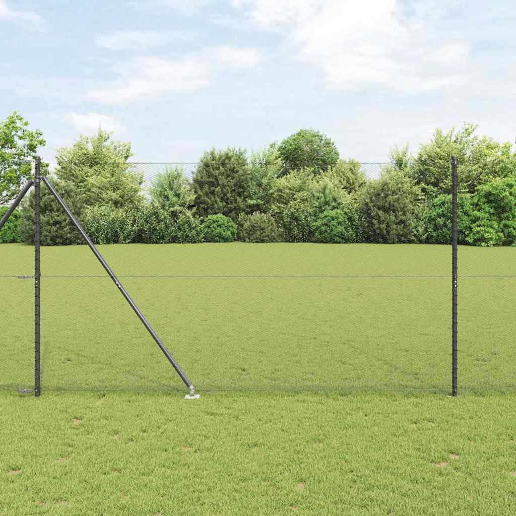 Svejset trådhegn med spidser 50 x 1,5 m (B x H) PVC-belagt stål