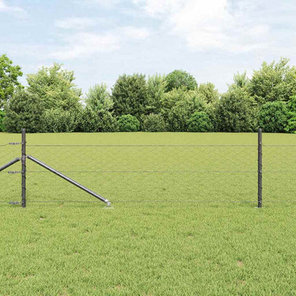 Udendørs sekskantet hegn med stolpe 100 x 0,8 m PVC-belagt stål