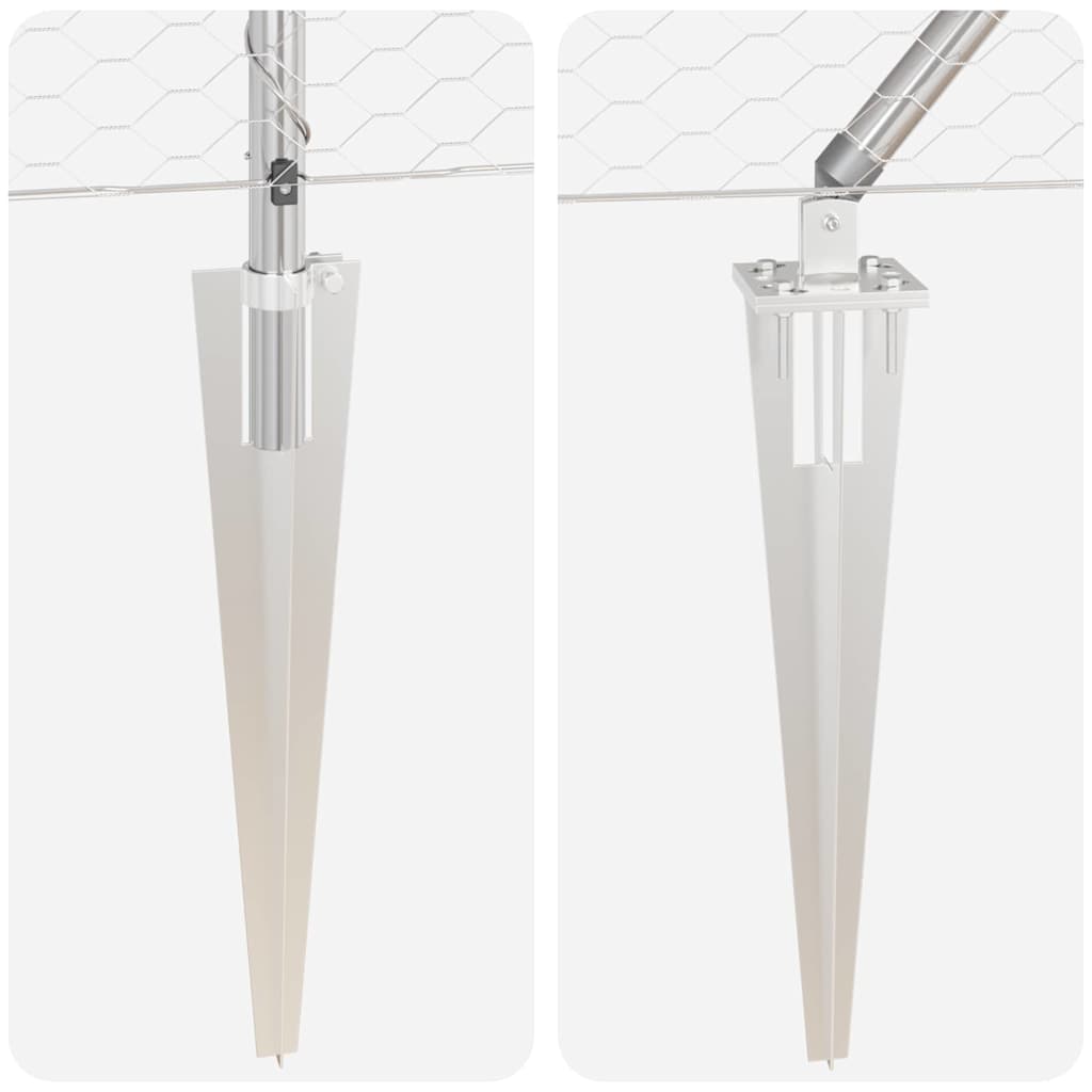 Hegnspæl Sølv 10 x 1,2 m (25 mm net) Stål