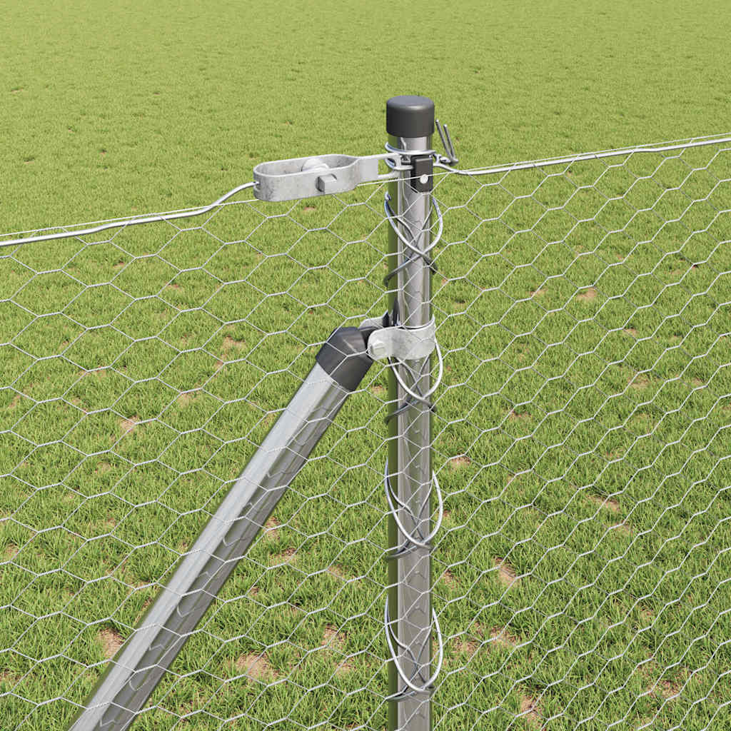 Hegnspæl Sølv 10 x 1,2 m (25 mm net) Stål