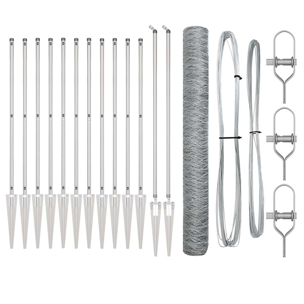 Svejset trådhegn med spidser 10 x 1,2 m (B x H)